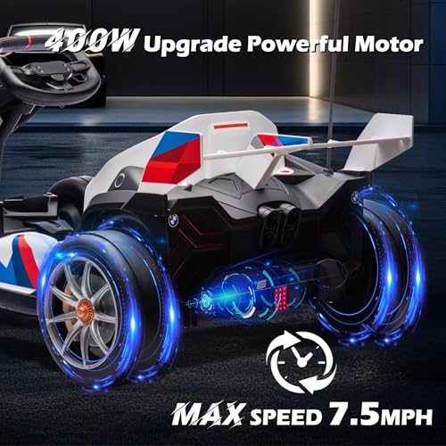White Electric Drift Go Kart with 600W Motor G4851