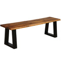 Solid Acacia Wood Patio Dining Bench H647