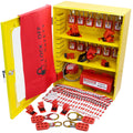 Lockout Tagout Storage Cabinet, 69 Piece Wall-Mountable Station I237