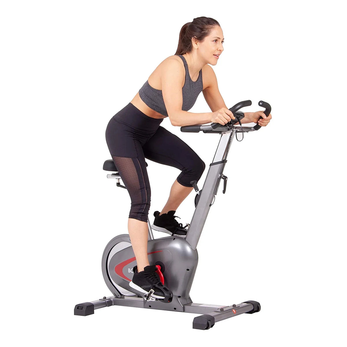 Indoor Upright Bike with Rear Drive Flywheel, 250 LBS Capacity E6399
