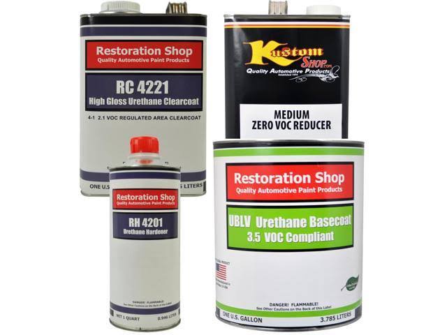 Springtime Yellow Low VOC Urethane Basecoat/Clearcoat Car Auto Paint Complete Medium Gallon Kit D102591