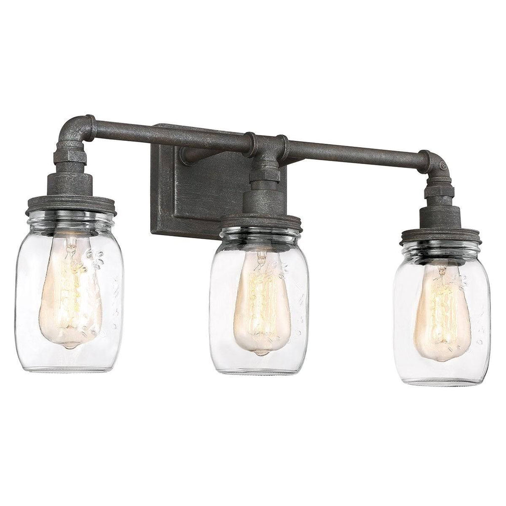 Industrial Bathroom Light, Medium Size, Antique Black R645