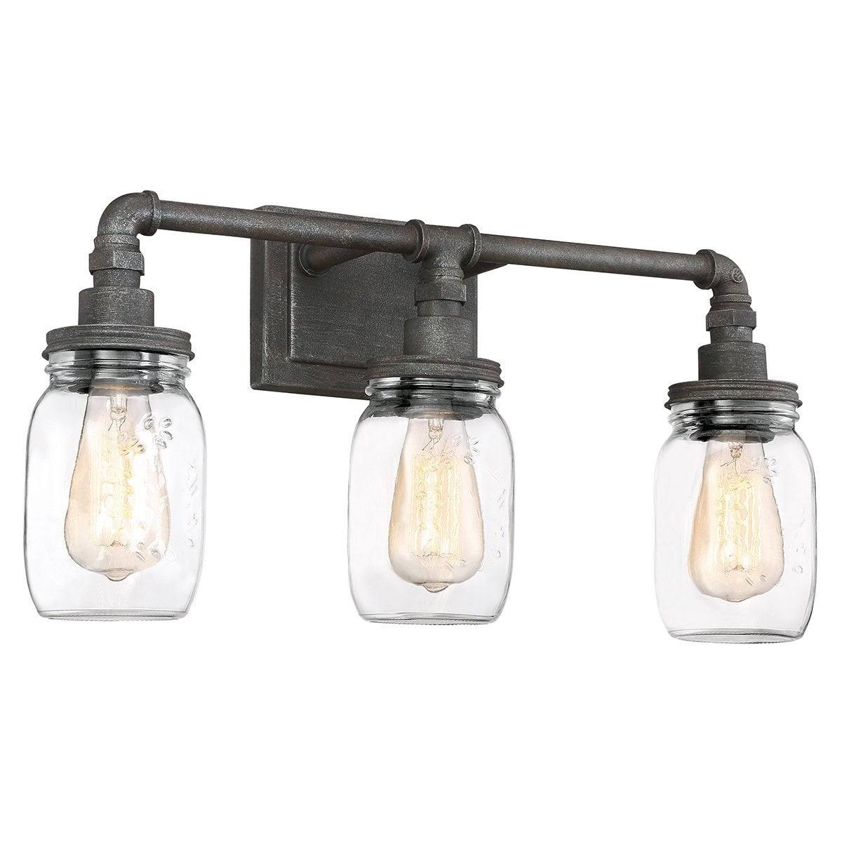 Industrial Bathroom Light, Medium Size, Antique Black R645