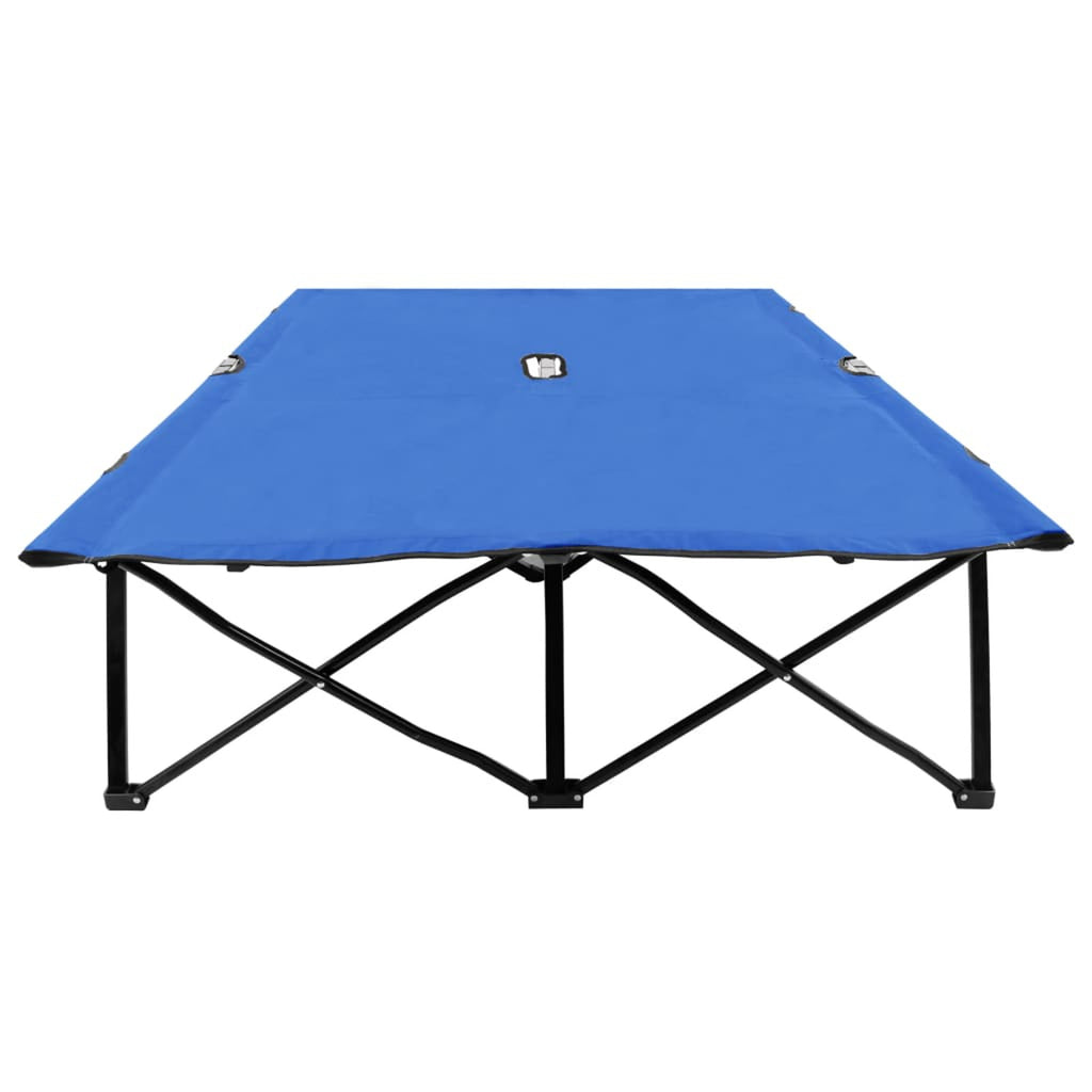 Blue Folding Fabric Steel Frame Camping Cot O570