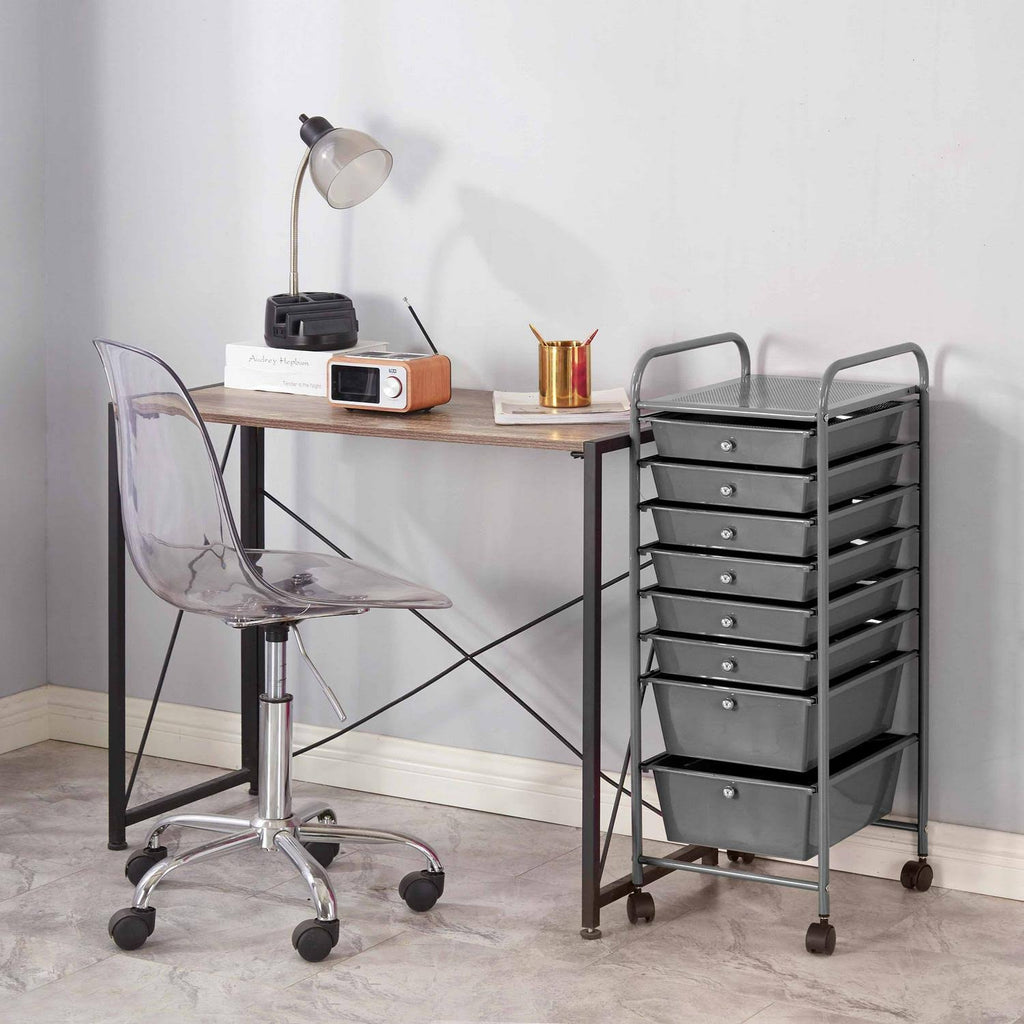 8 Drawer Rolling Storage Cart Grey T137470