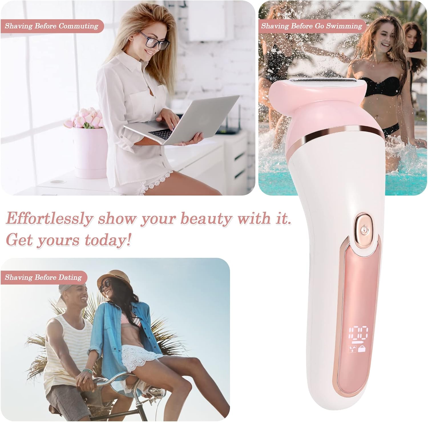 2-in-1 Rechargeable Electric Shaver for Women Z51092