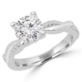 14K White Gold Diamond Solitaire Engagement Ring B911063