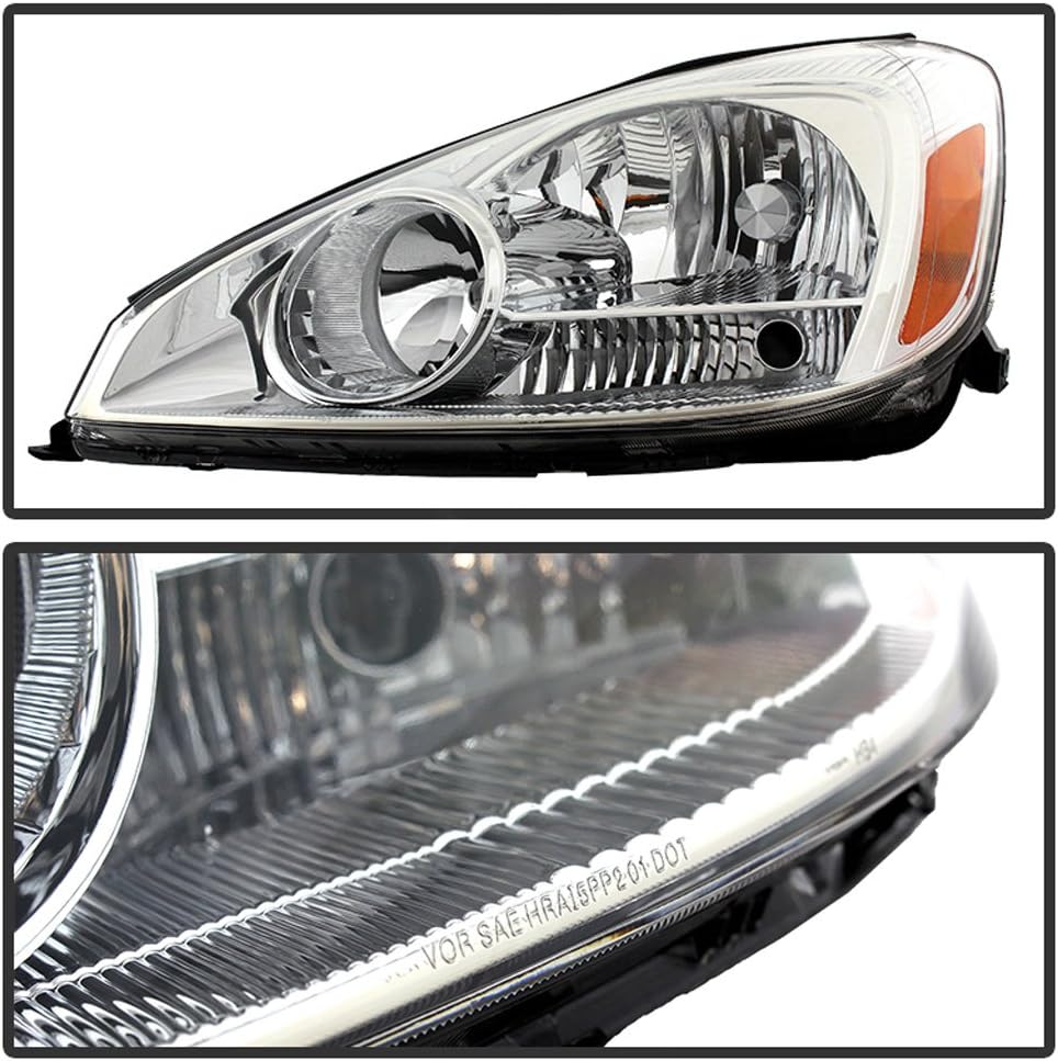 Chrome Housing Headlights Headlamps Assembly Set D174