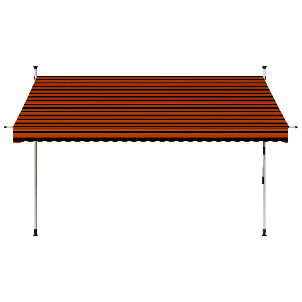 Orange and Brown Retractable Awning Y16433