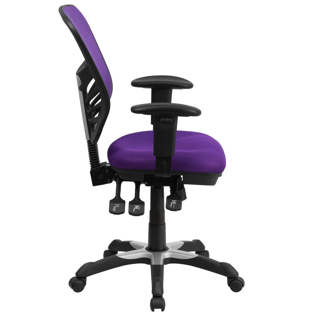 Purple Executive Mesh Back Swivel Office Chair N187564