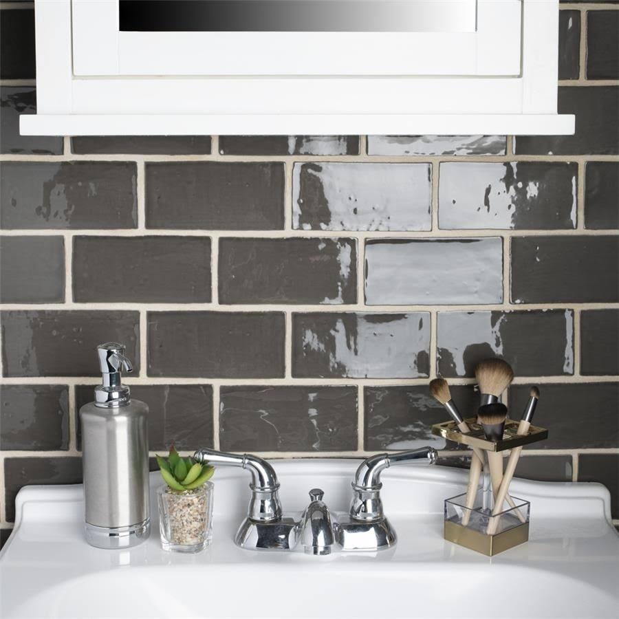 3x22 x 6x22 Ceramic Wall Subway Tile, Case 44 Tiles Q114