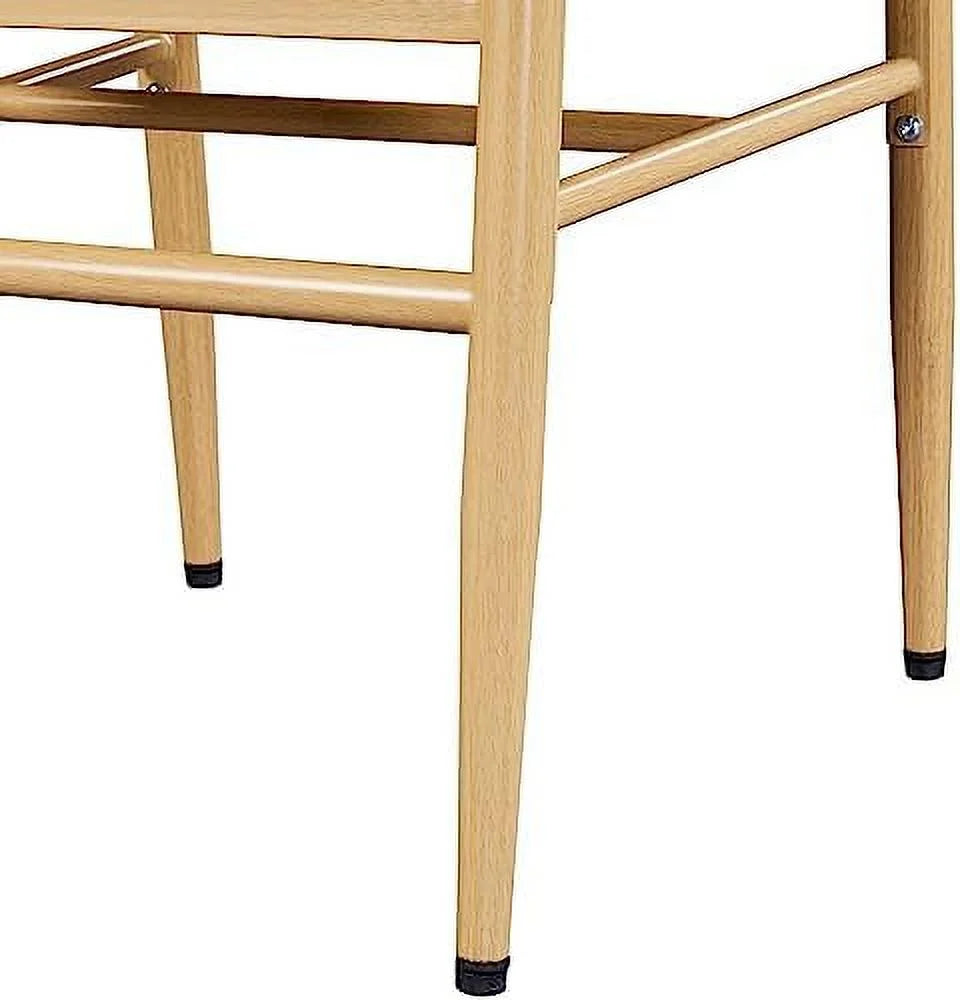 Black Rattan Metal Dining Chair with Hemp Seat Z3044