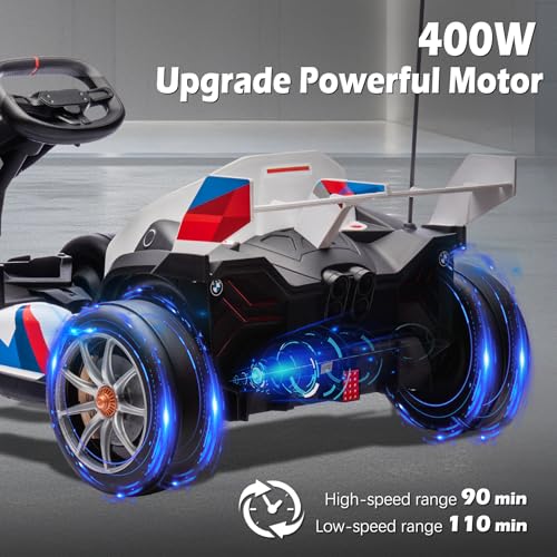 White Electric Drift Go Kart with 600W Motor G4851