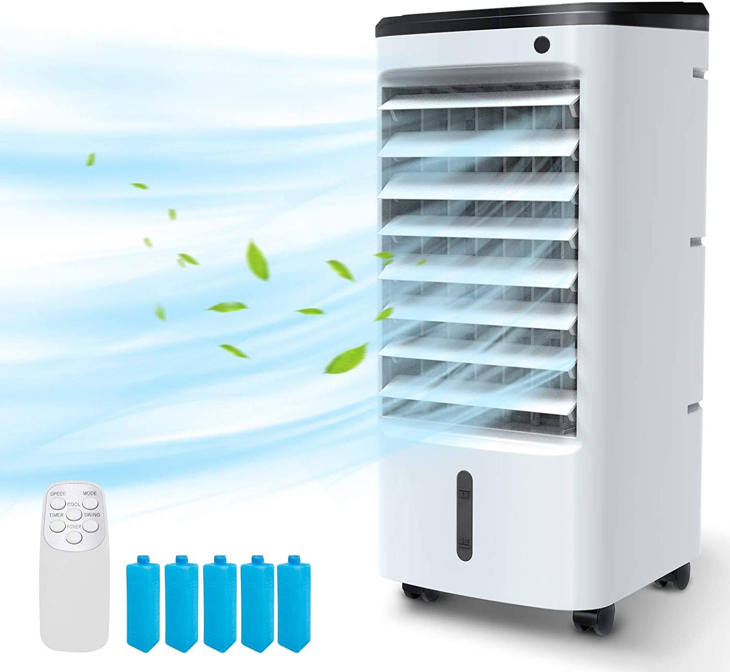 3-in-1 Evaporative Air Cooler with Ice Box, 12H Timer & Remote Control Z939764