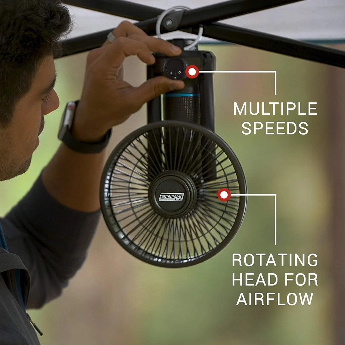 Black Multi-Speed Fan and Battery K446