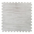 White Wood Grain Foam Mat Interlocking Flooring 25pcs E54651
