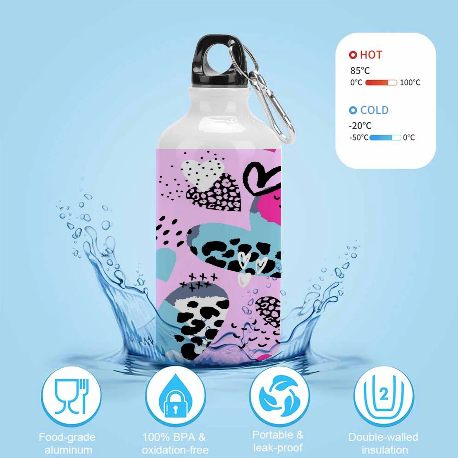 400ml Sport Aluminum Water Bottle with Twist Cap S5502