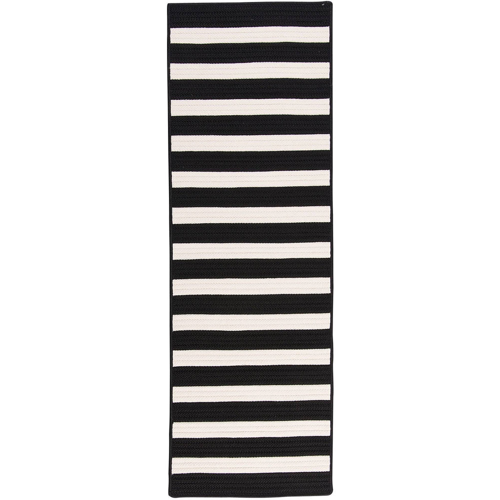 Black White Stripe Rug Y10896