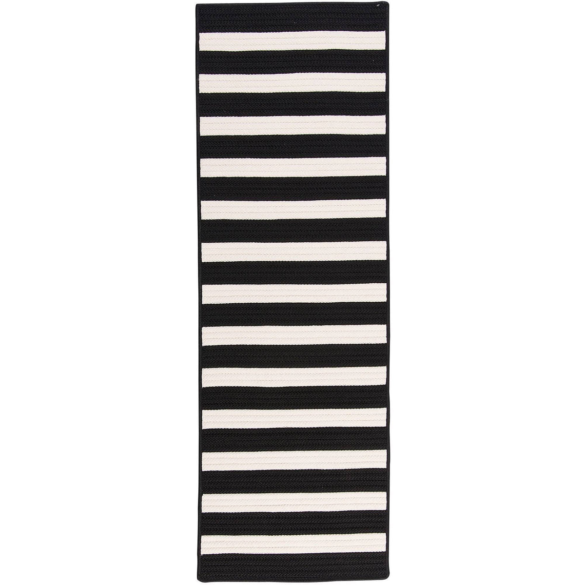 Black White Stripe Rug Y10896
