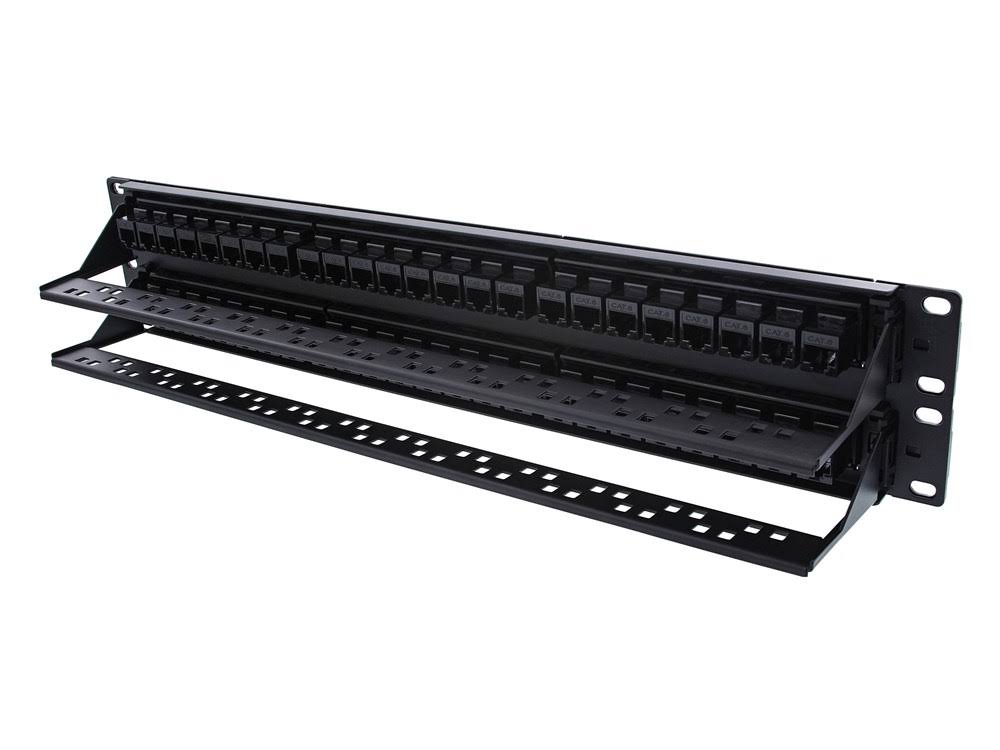Cat6 High-Density Feed Through Patch Panel - 48 Port 2U W53953
