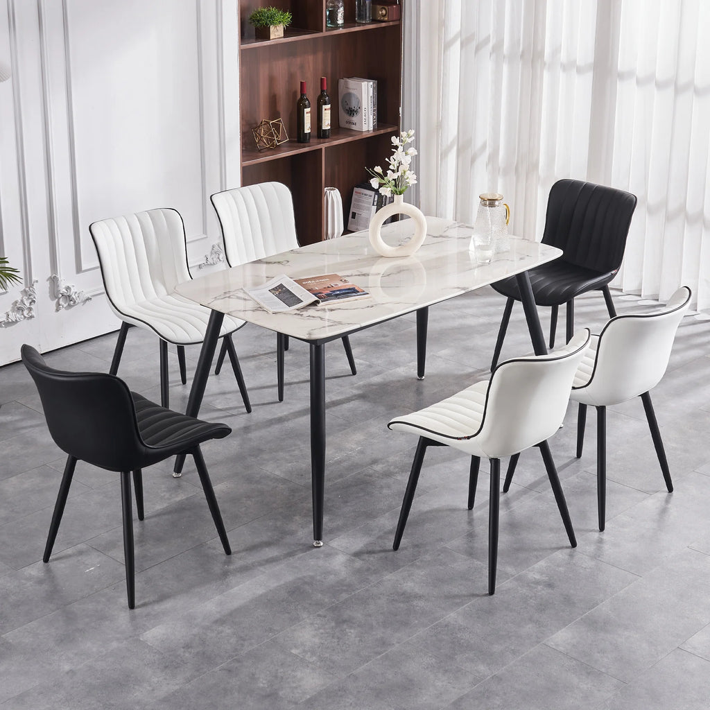 Black Faux Leather Dining Chair V339