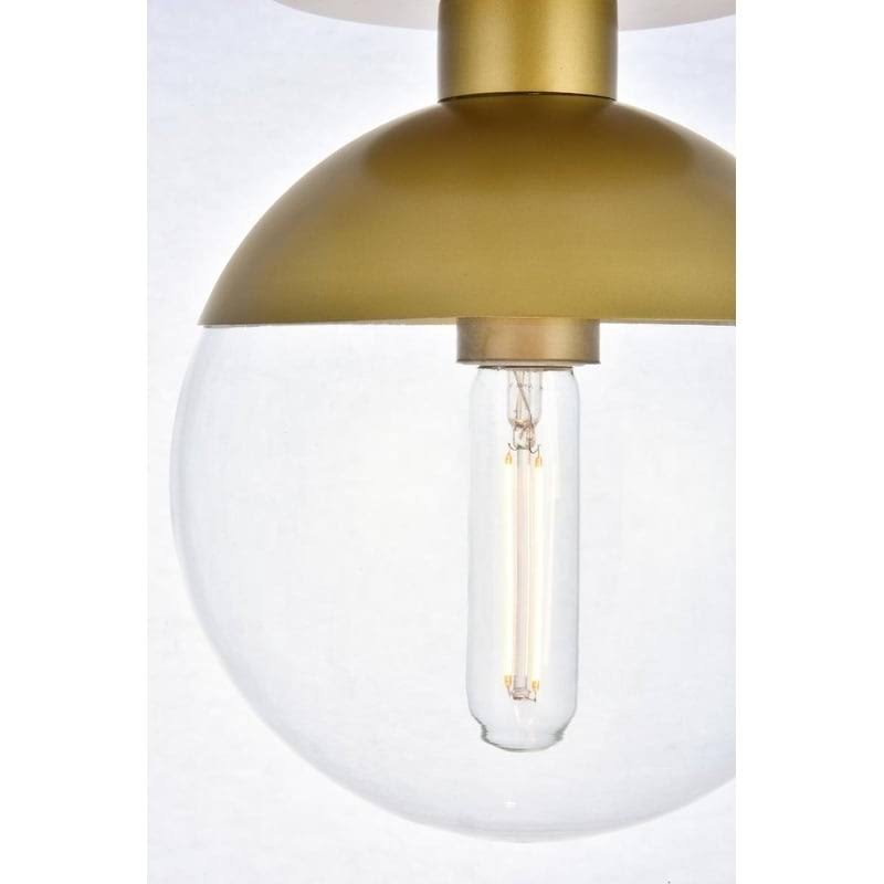 Clear Glass 1-Light Flush Mount Chrome R414280