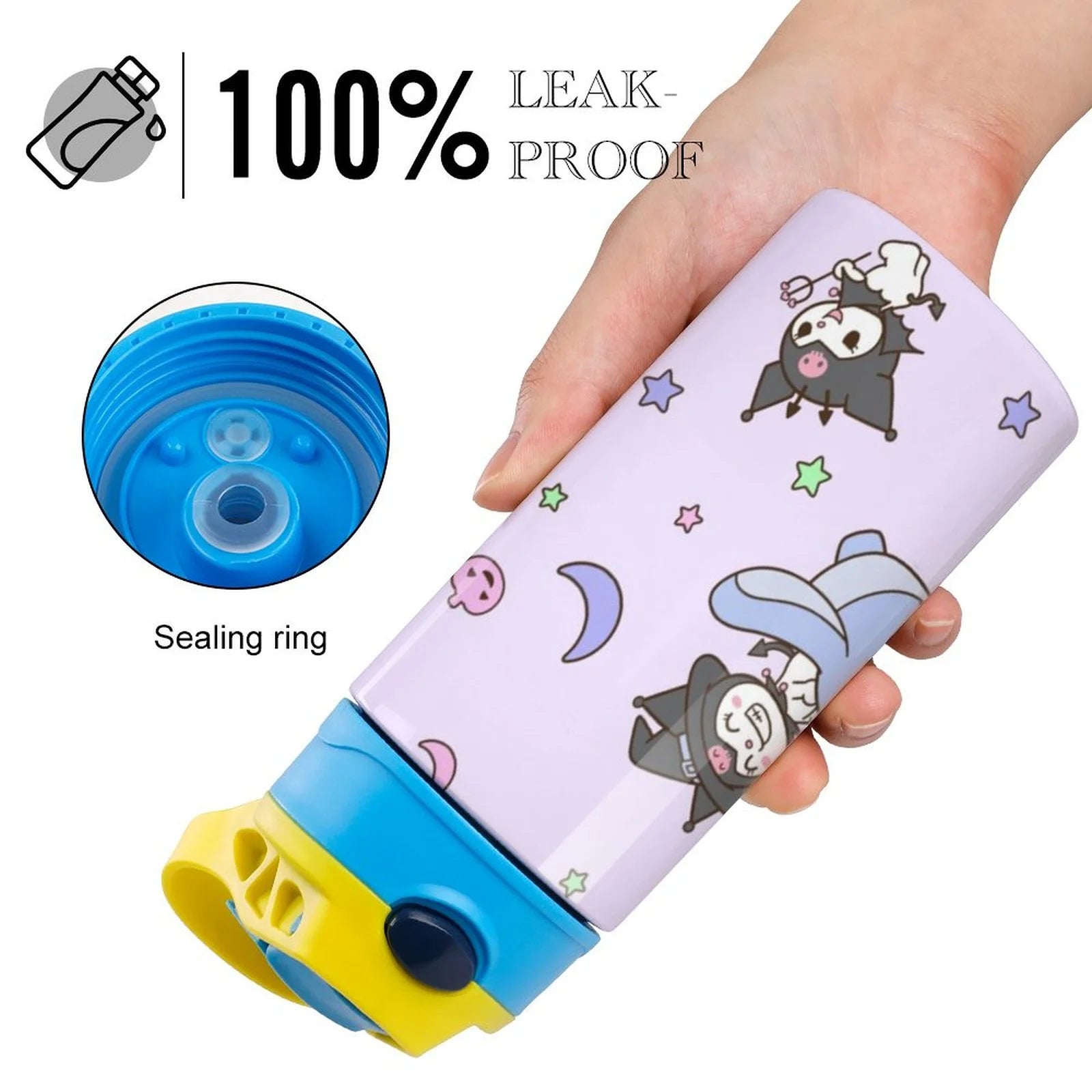 Children's Vacuum Insulated Stainless Steel Water Bottle With Straw C39065