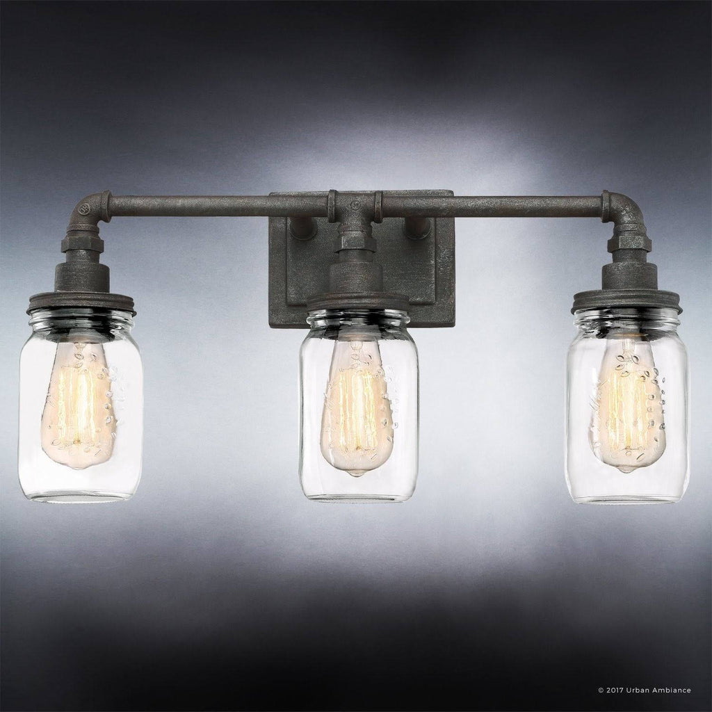 Industrial Bathroom Light, Medium Size, Antique Black R645