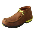 Distressed Saddle/Neon Yellow Leather Driving Moc R3841