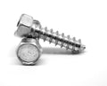 20 x 1/4 Sheet Metal Screw Indented Hex Head Type AB Low Carbon Steel Zinc Plated O361