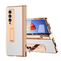 White PU Leather Hard PC Phone Cover with Pen Holder A522101