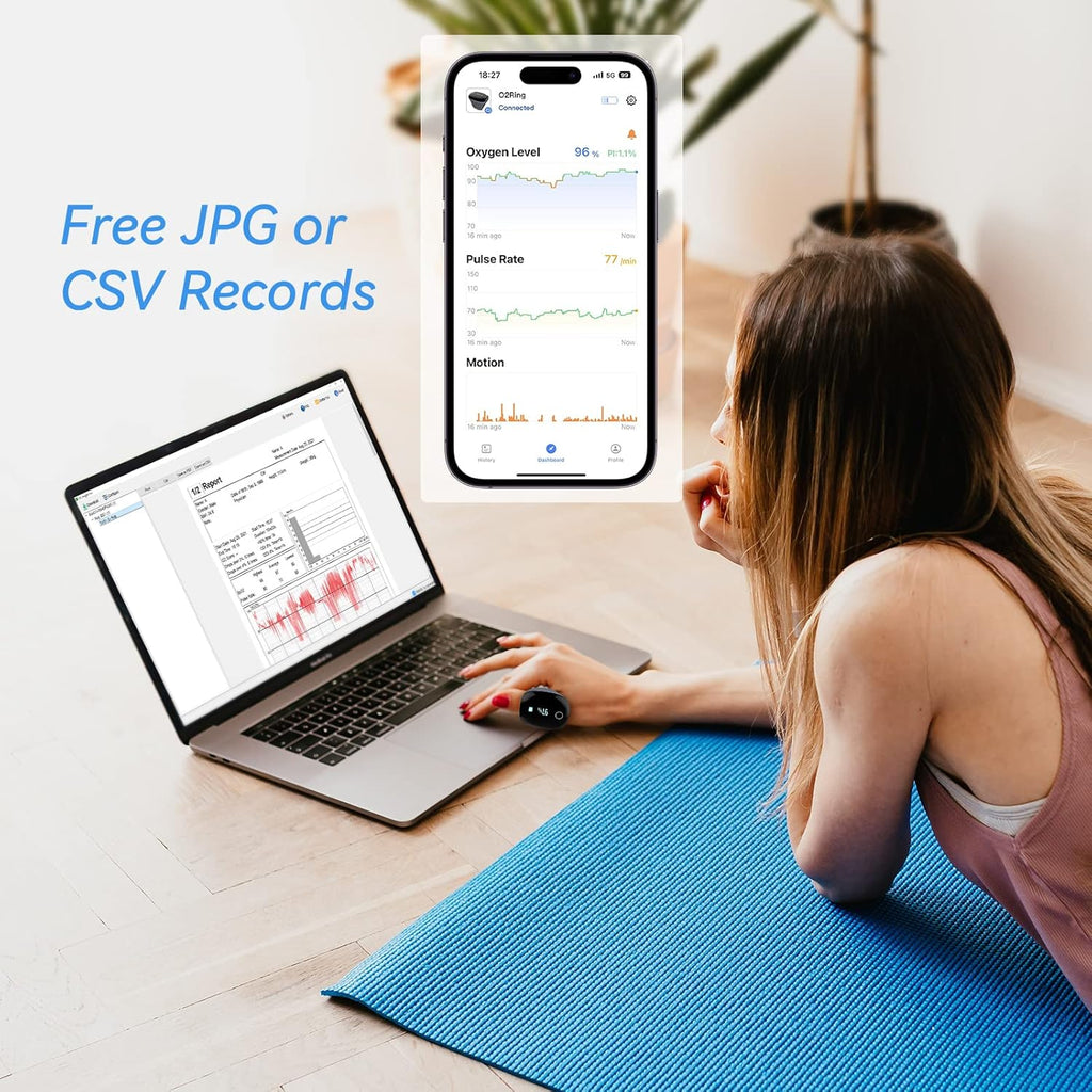 Rechargeable Bluetooth Pulse Oximeter with Reminder F851824