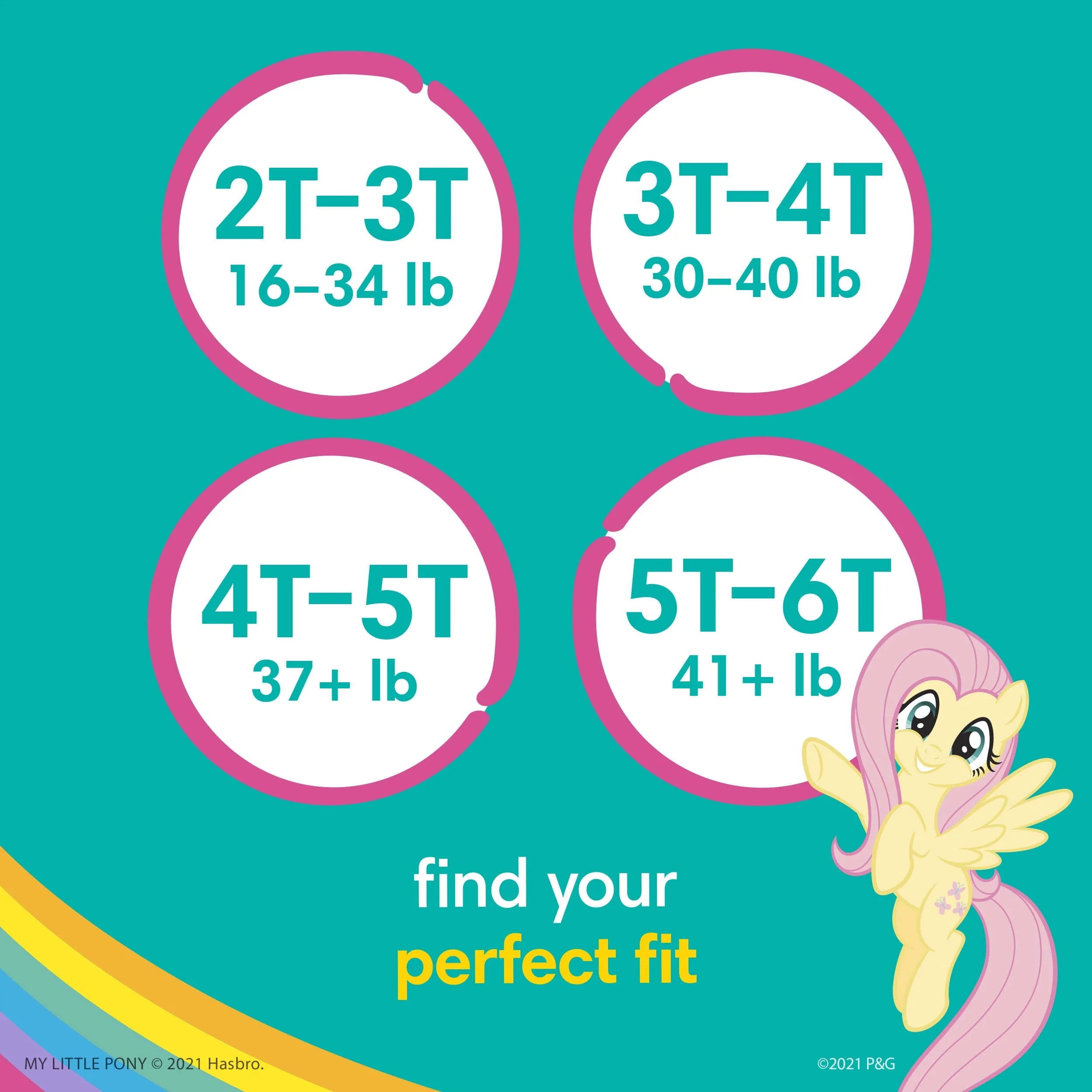 Training Pants Toddler Girls 4T/5T 92 Ct F669632