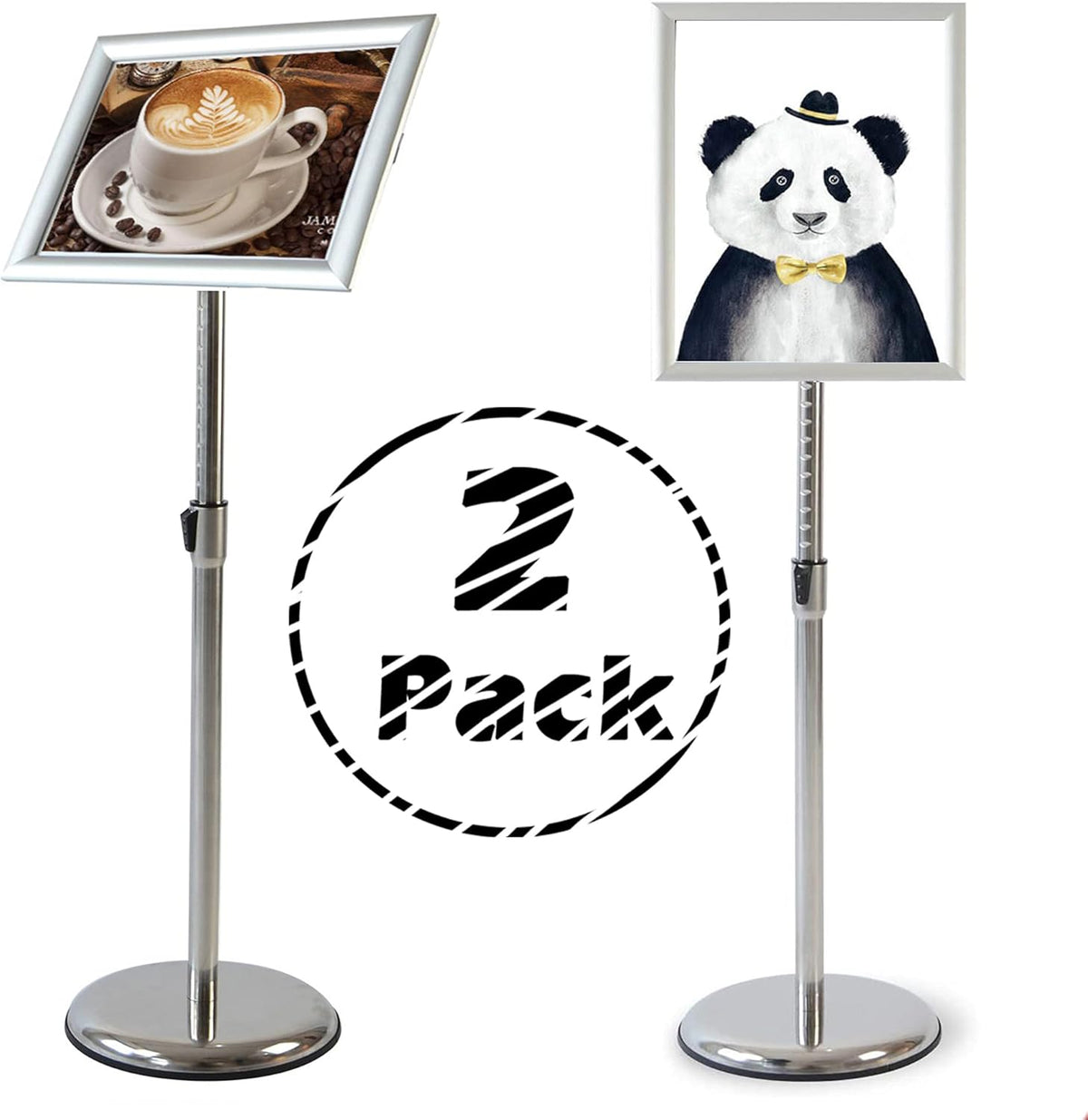 Black 2 Pack Aluminum 8.5 x 11 Snap-Open Frame Sign Holder Z4875