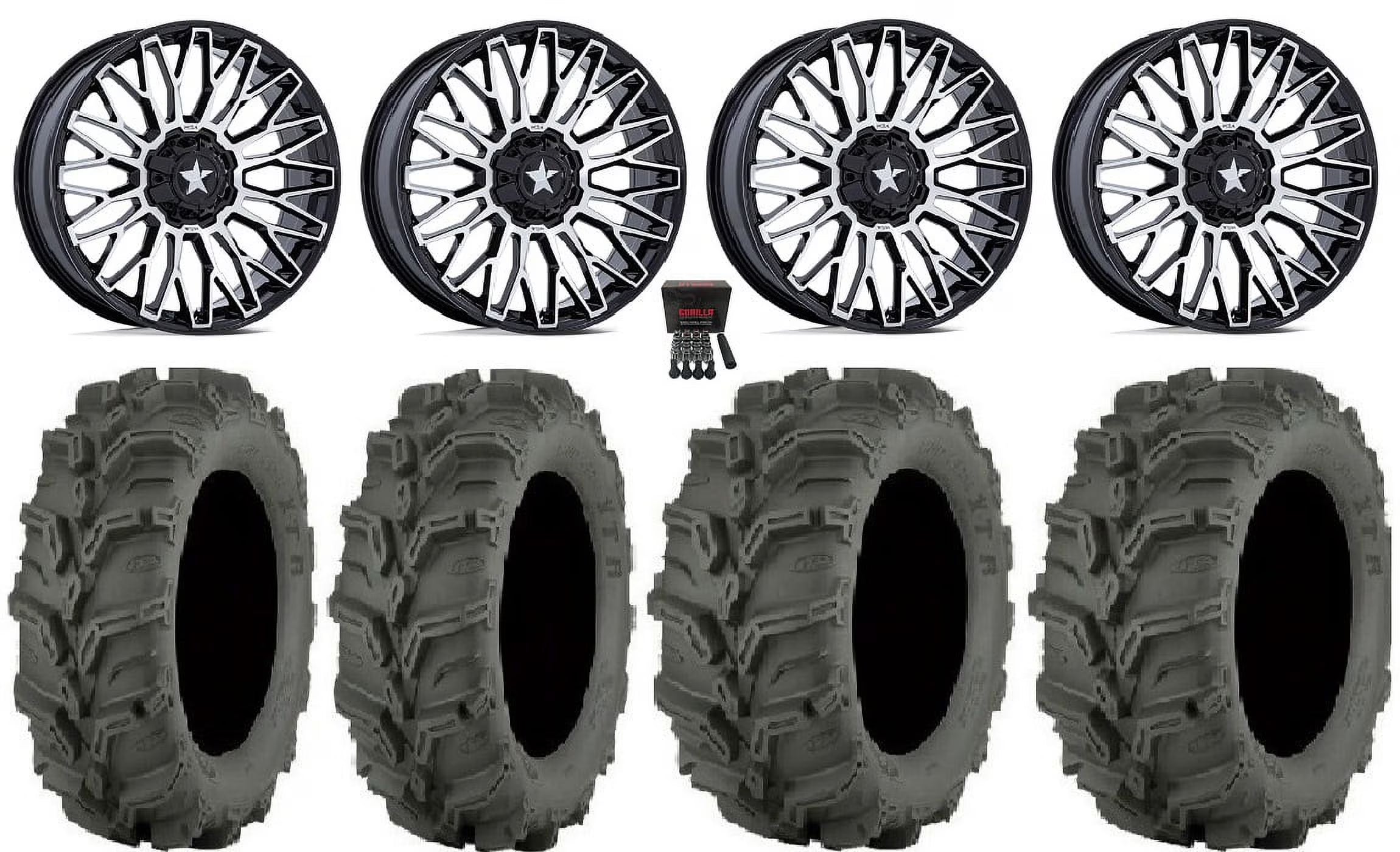 14" Wheels Machined 27" Mud Lite XTR Tires E56037