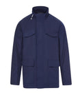 Navy Long Sleeve Rain Jacket with Magnetic Closures Y110202