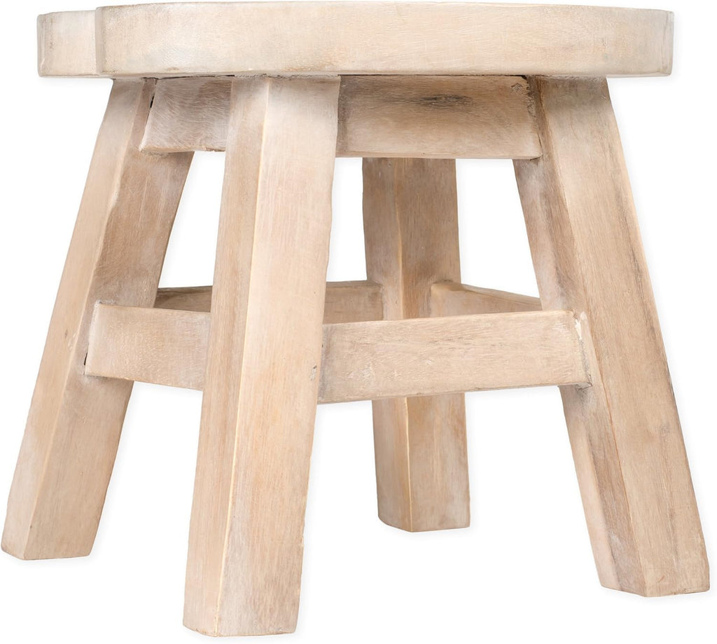Hand Carved Acacia Hardwood Decorative Stool H628