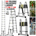 16.5FT Aluminum Telescoping Extension Ladder F8504