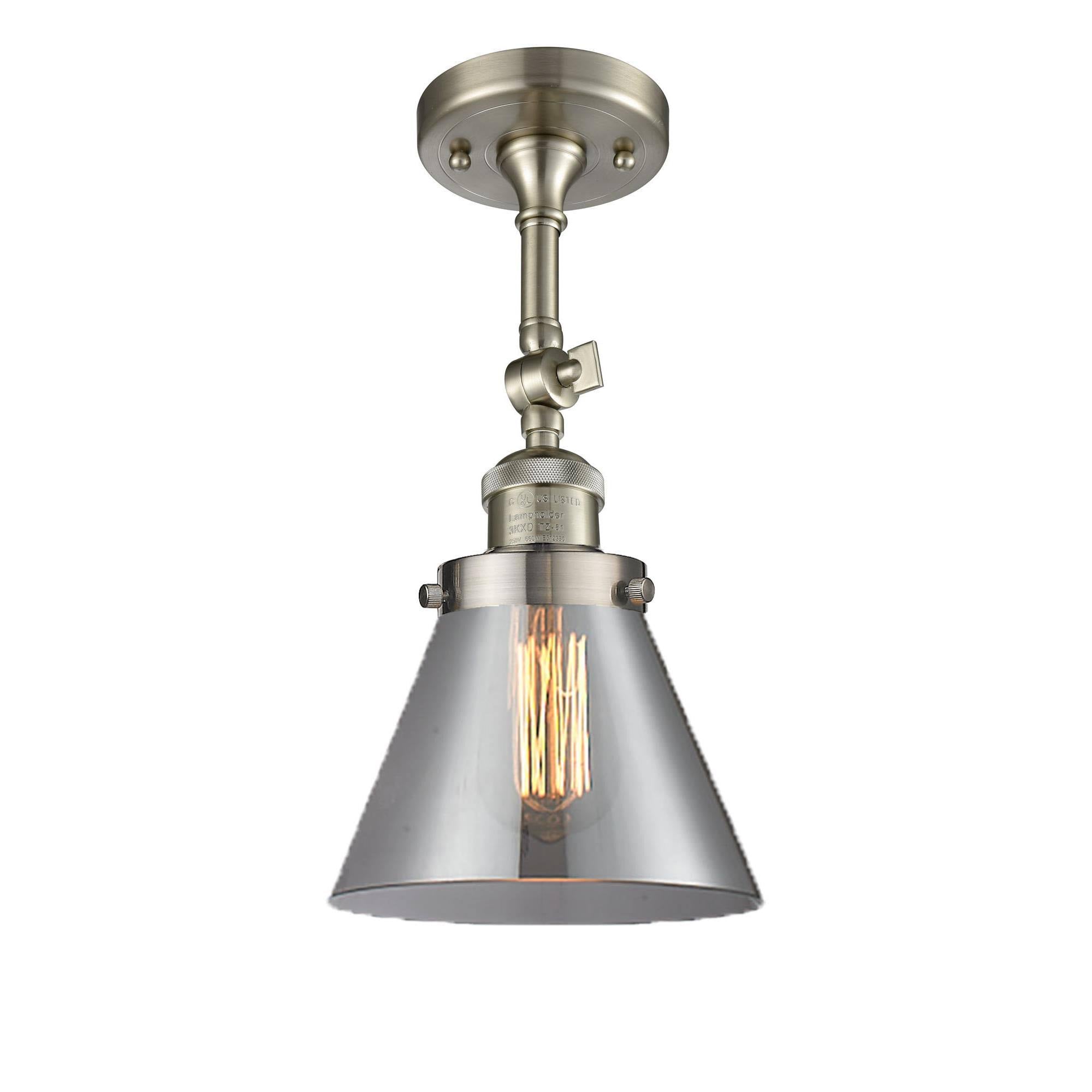 Large Cone-1 Light Semi-Flush Mount B7793