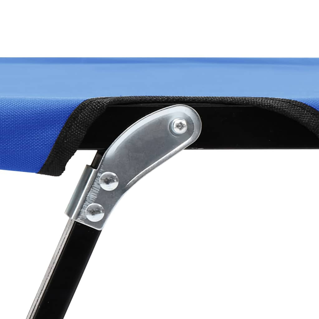 Blue Folding Fabric Steel Frame Camping Cot O570