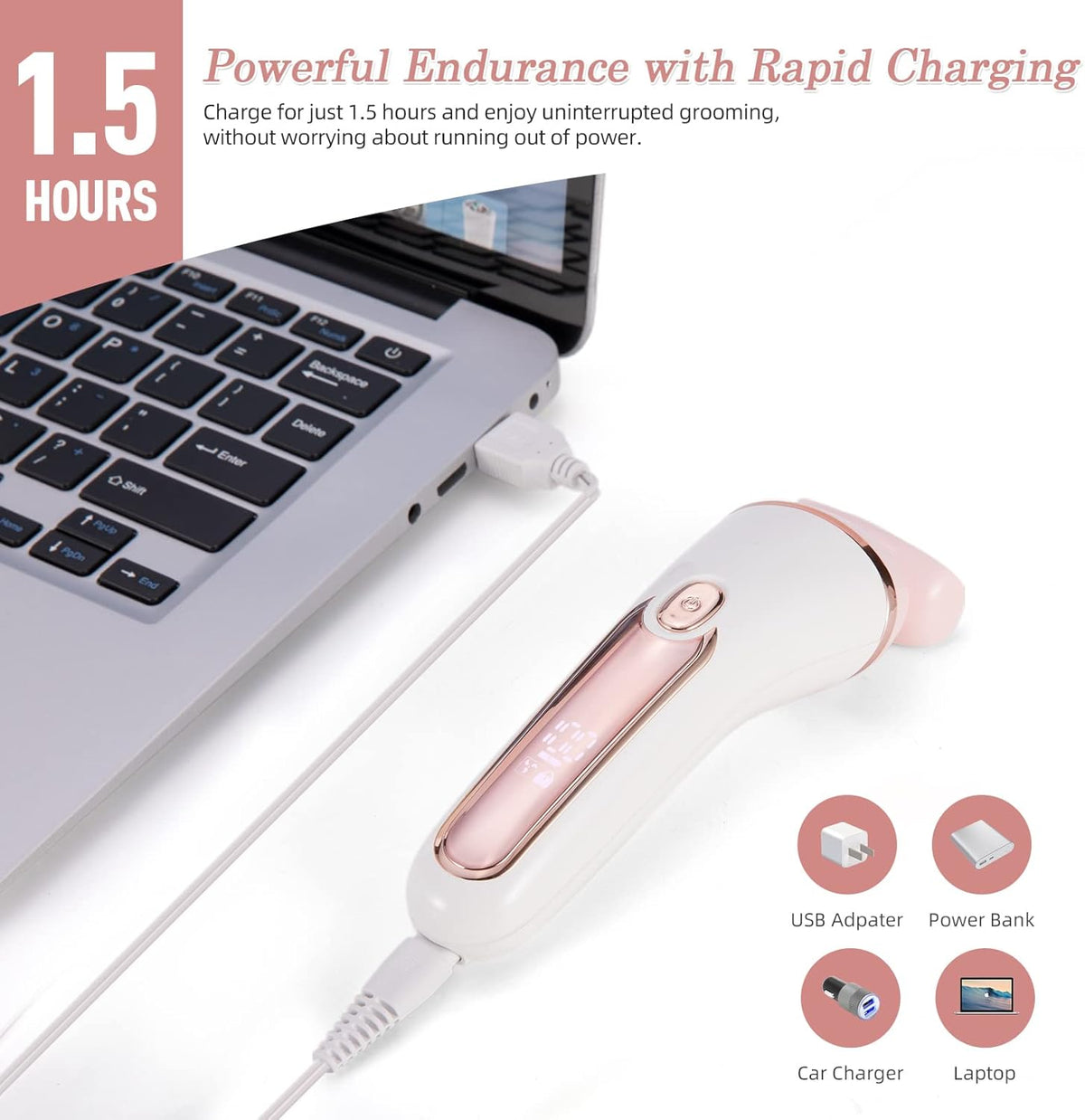 2-in-1 Rechargeable Electric Shaver for Women Z51092