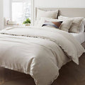 King Cal. King European Flax Linen Ruffle Duvet Set N47975