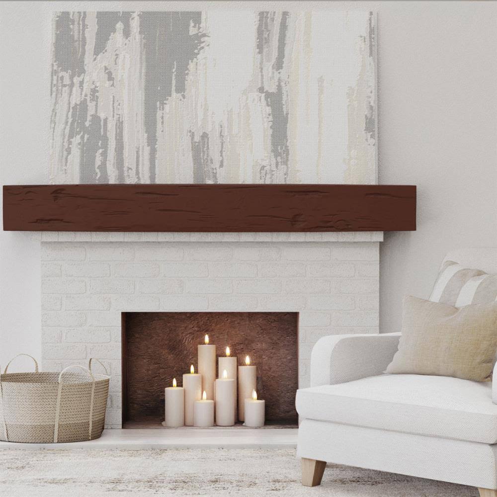 Natural Pecan Faux Wood Fireplace Mantel Z411136