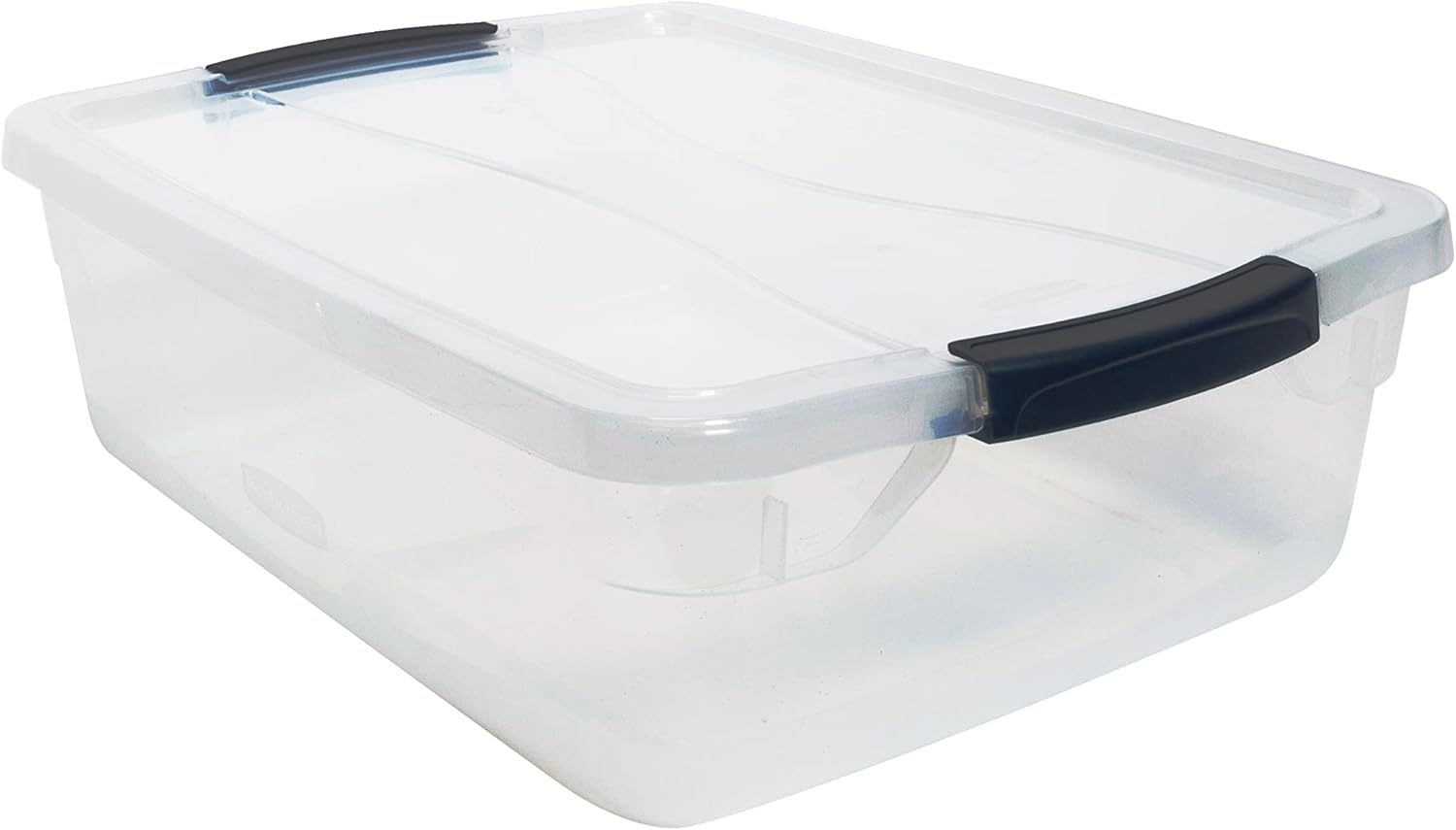 Clear 16 QT Pack of 6 Stackable Plastic Storage Containers with Latching Clear Lids G282395