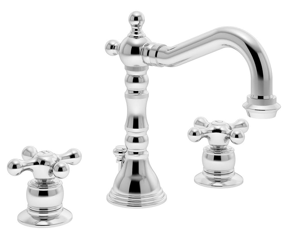 Polished Chrome 2-Handle Bathroom Faucet with Drain Assembly G638
