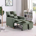 Convertible Sleeper Sofa Chair Bed 3-in-1 Velvet Couch with Pull-Out Bed Gray Q3194