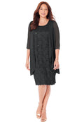 Sparkling Lace Jacket Dress M788