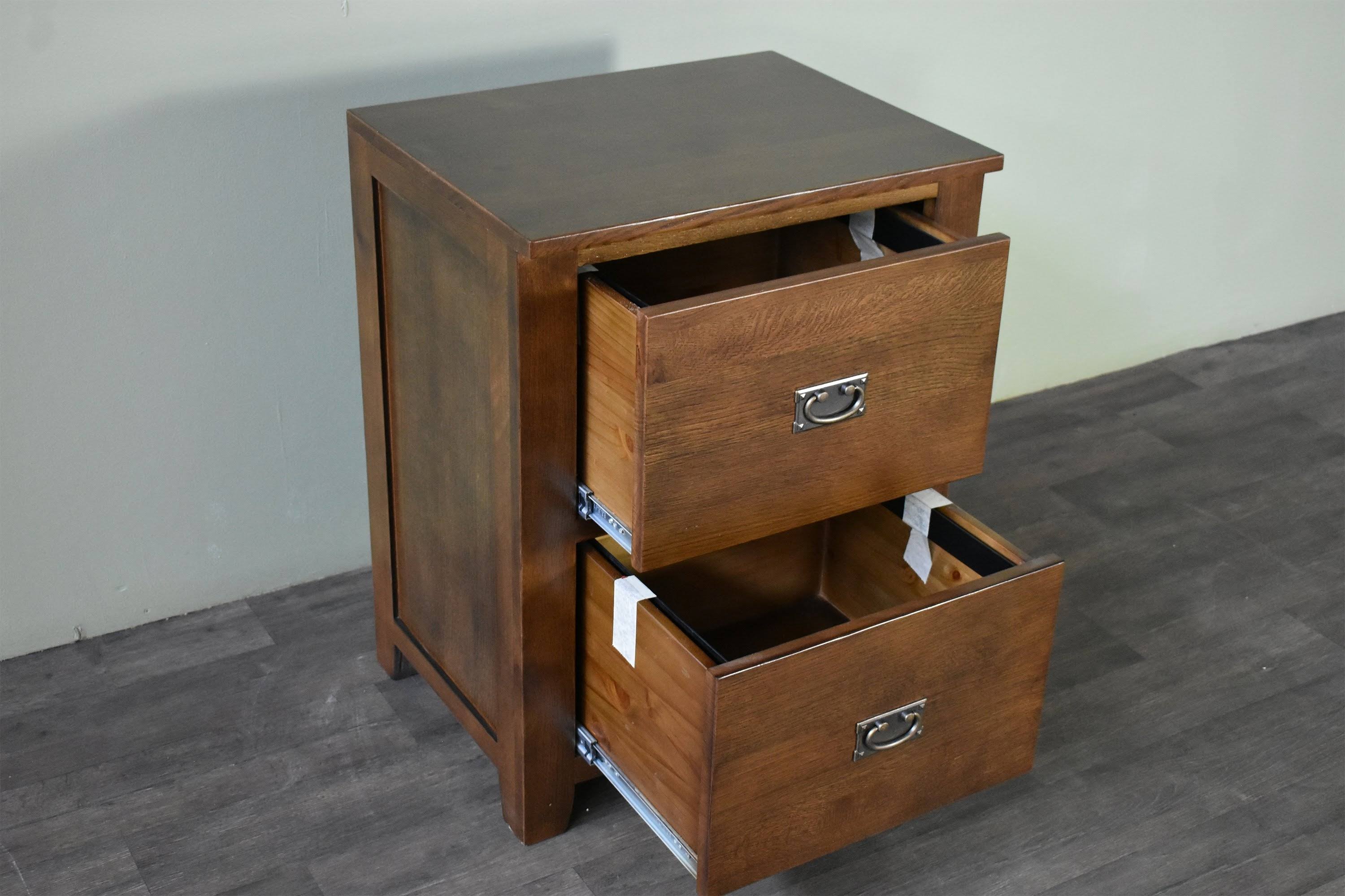Walnut 2 Drawer File Cabinet T6612