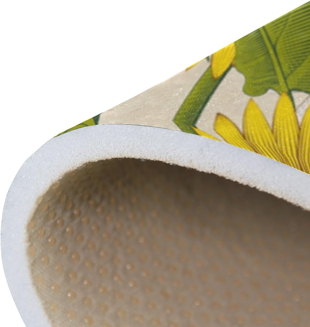 Honey Bees and Wildflowers Lightweight Carpet Mats, 6'8" x 4'10" Area Soft Rugs Floor Mat Rug J889935