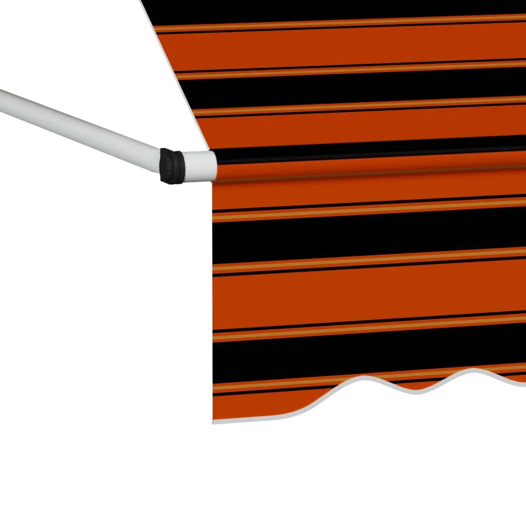 Orange and Brown Retractable Awning Y16433